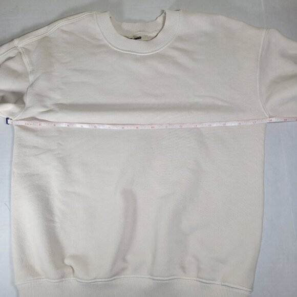Madewell Womens Cream Crewneck Sweatshirt XXS Cotton Blend Casual Pullover - Picture 8 of 9